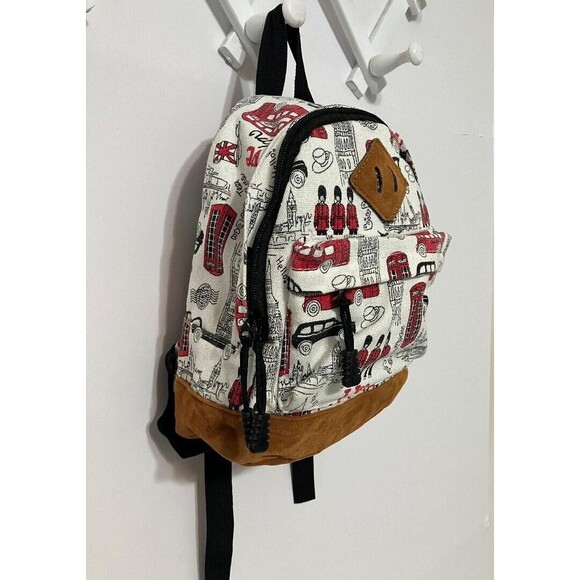 I Love London Mini Backpack Travel British England SOUVENIR Adjustable Straps - Picture 4 of 16